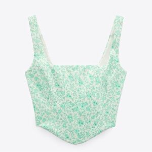 Zara Popelin Corset Top